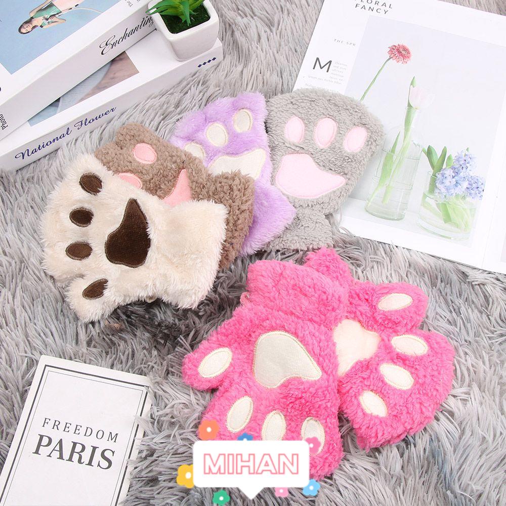 Găng Tay Lông Nhung Hình Móng Mèo Xinh Xắn Dành Cho Bé Gái MIHAN1
