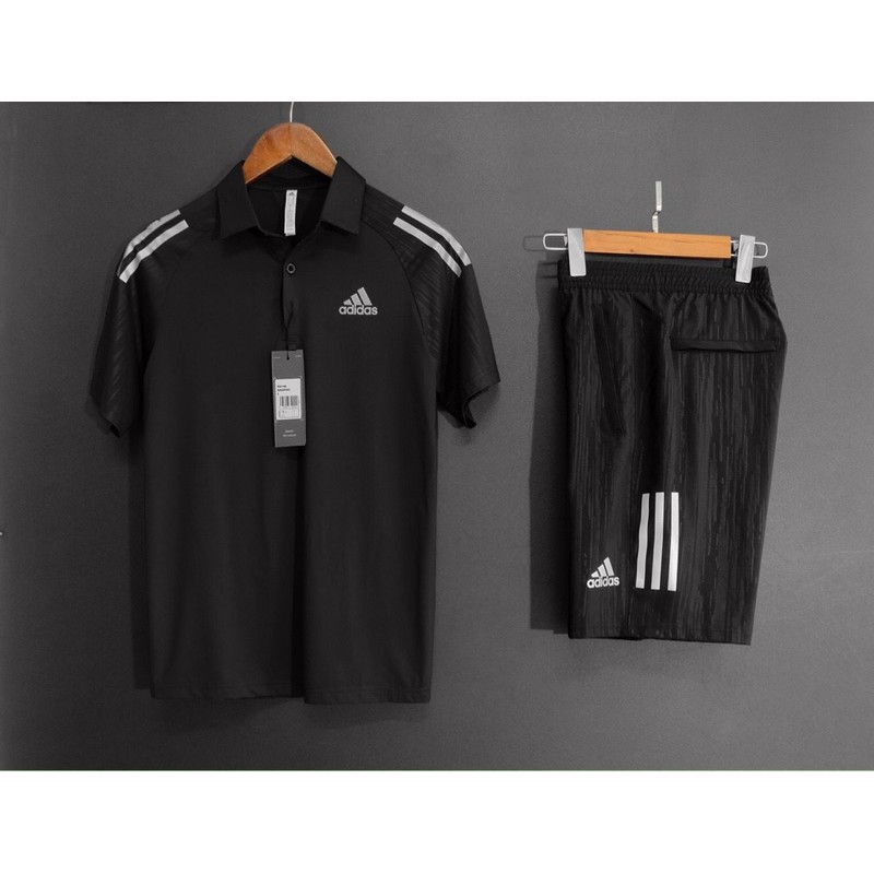 | ẢNH THẬT | BỘ NAM HÈ ADIDAS SỌC VAI