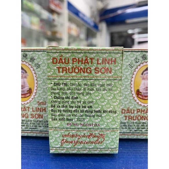 [Chính hãng] Dầu Gió Phật Linh Trường Sơn trừ cảm ho sổ mũi nhức đầu say nắng trúng gió