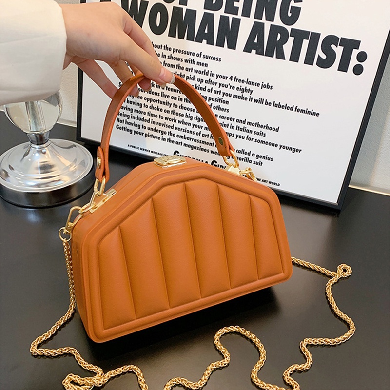 Túi đeo vai IELGY màu trơn họa tiết kẻ sọc dễ phối đồ thời trang cho nữ