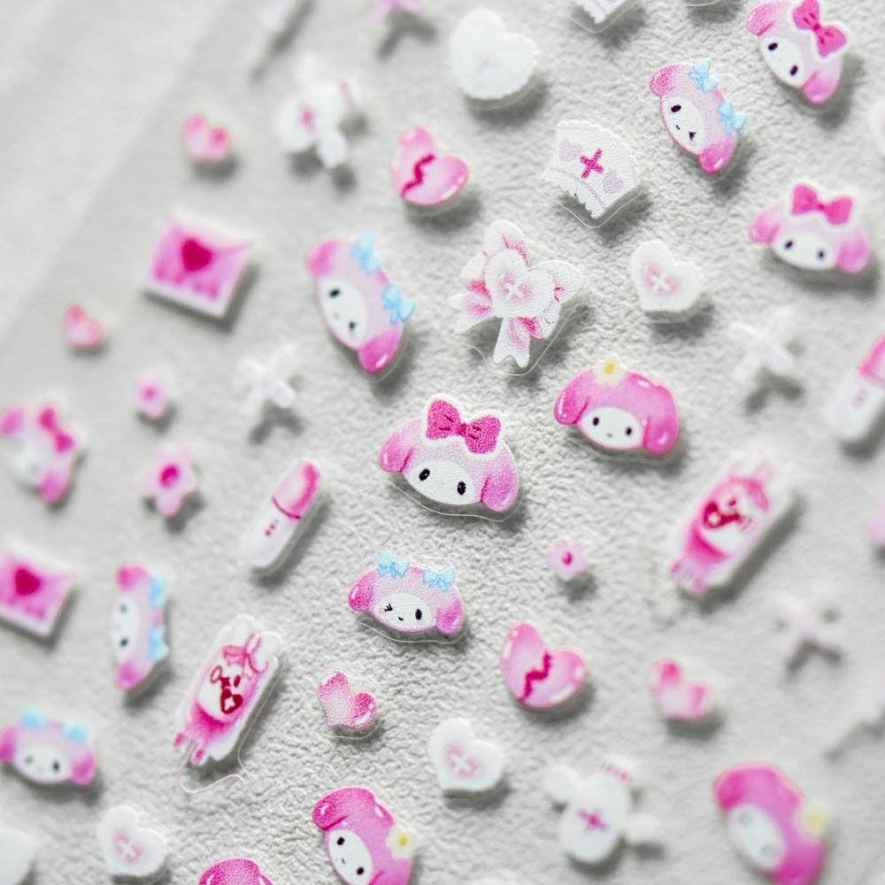 OCEANMAP Miếng Dán Trang Trí Móng Tay Họa Tiết Hoạt Hình Động Vật / Gấu / Ngôi Sao Xinh