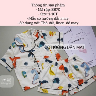 Rập giấy may pijama cho bé_BB70