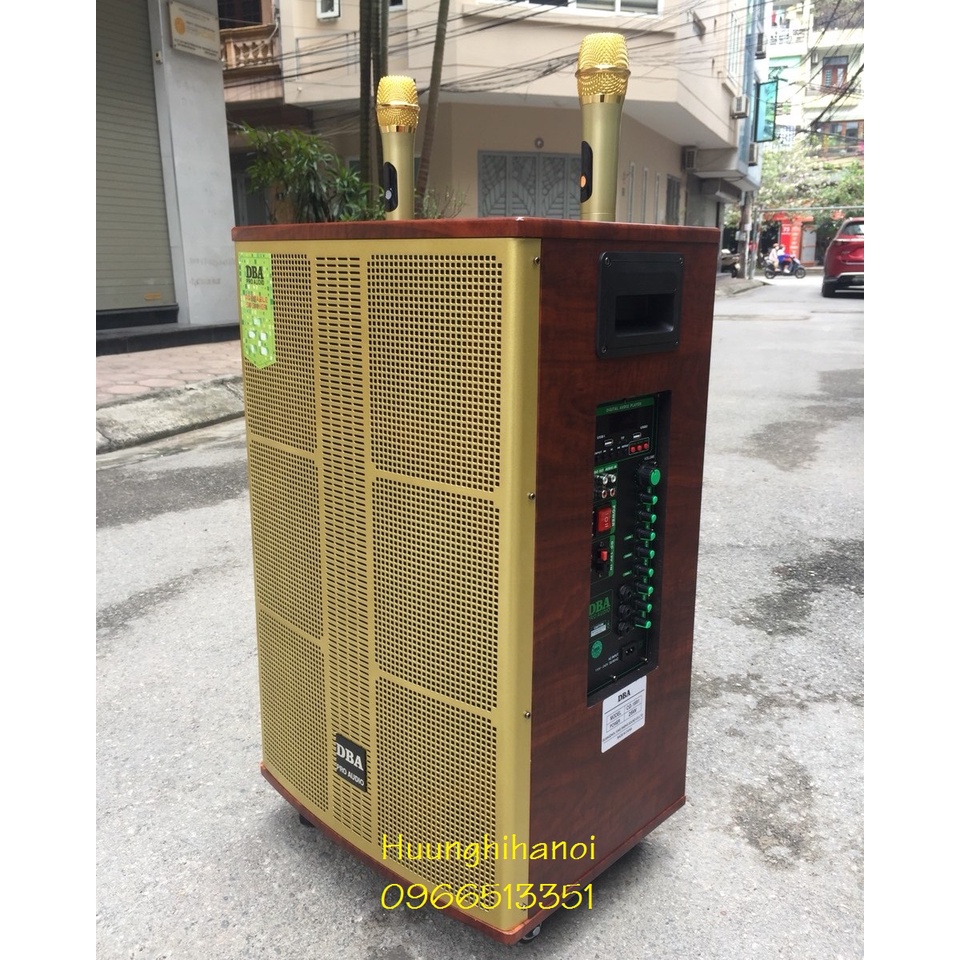 Loa kéo karaoke di động công suất lớn kèm micro không dây chống hú, hát phê