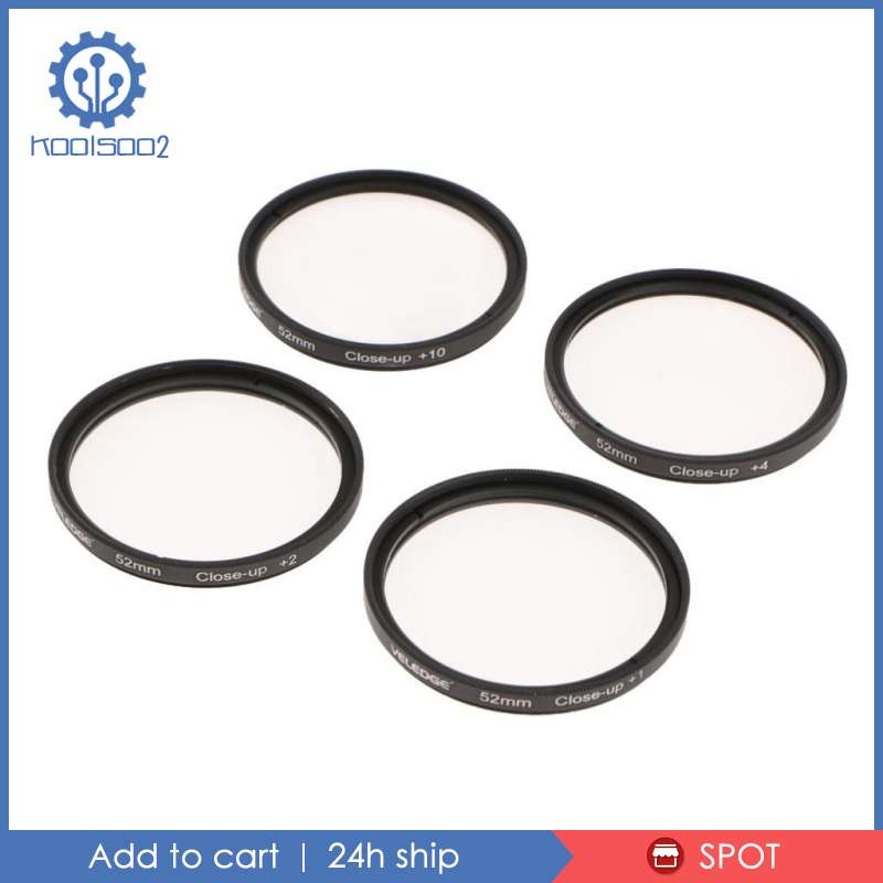 Set 2 Kính Lọc Máy Ảnh 52mm + Túi Đựng 1 + 2 + 4 + 10 + Cho Canon Sony