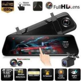 CAMERA HÀNH TRÌNH GƯƠNG 10 INC ANYTEK T12 SIÊU NÉT FULLHD/GPS/ADAS KÈM CAMERA LÙI ver 2020