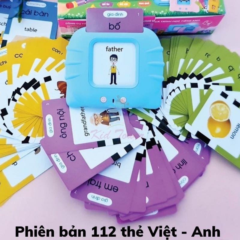Máy Đọc Thẻ Tiếng anh flashcard song ngữ Anh Việt  510 từ vựng, 3 chế độ cho bé loại 1 chính hãng