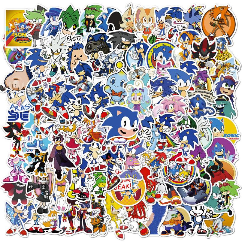Sticker dán cao cấp Animated Hedgehog Sonic Cực COOL ms#207