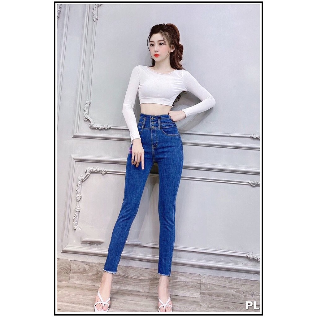 Quần jean nữ lưng siêu cao 3 CÚC Siêu Đẹp bảng size 26-34 chất jean giãn tốt 3C-R1/533