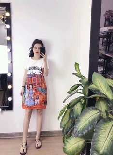 Váy xuông 3D nhiều hình