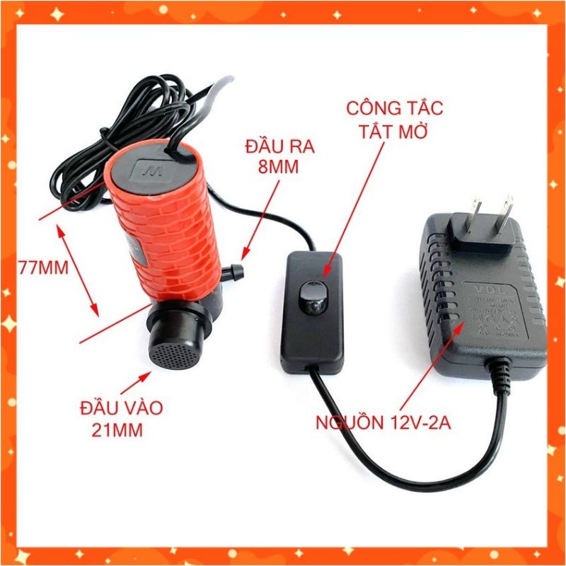 BƠM CHÌM 12V NẮP CHO MÁY CẮT TƯỜNG CẮM ĐIỆN 220V