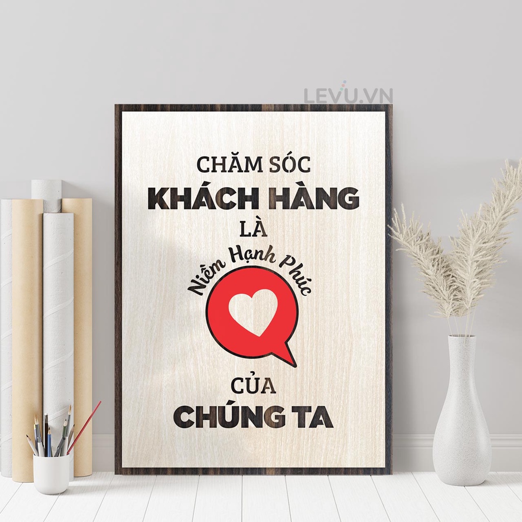Tranh Decor truyền động lực kinh doanh bán hàng LEVU062 treo tường trang trí phòng làm việc