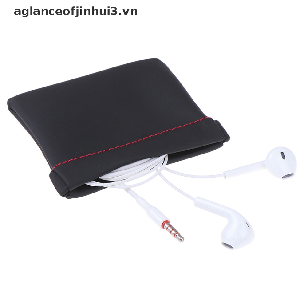 Túi Đựng Tai Nghe Bằng Da PU Nhỏ Gọn Tiện Dụng
