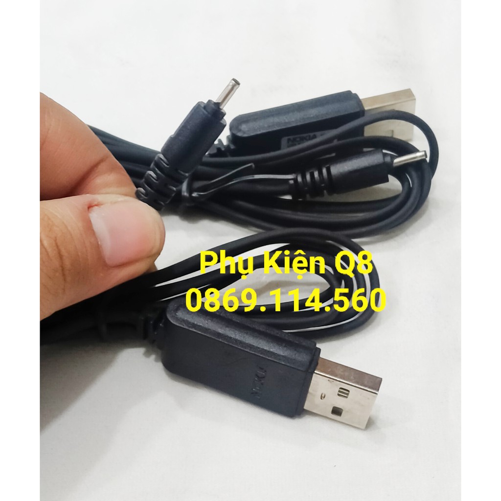 COM BO 2 Dây sạc USB ra đầu NOKIA đuôi nhỏ (đầu kim)