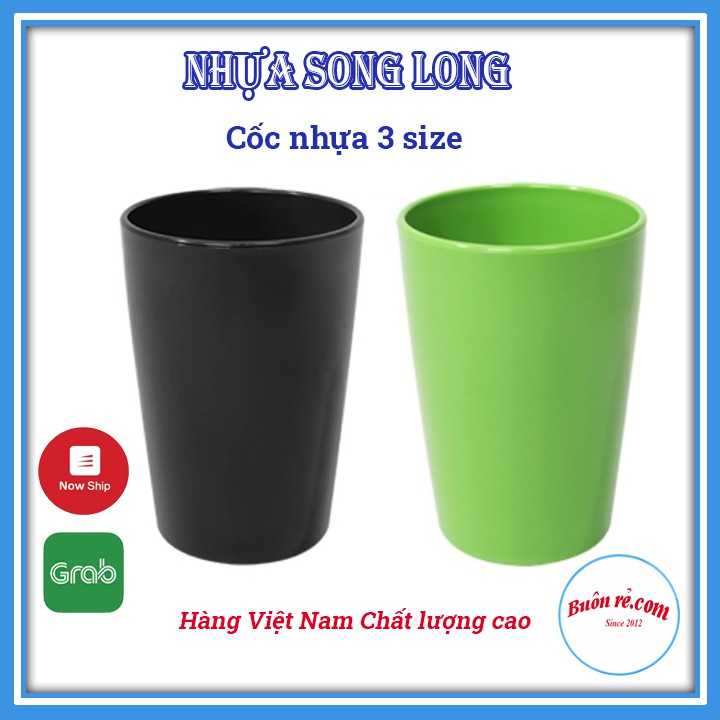 Cốc phíp, ly nhựa SONG LONG 3 size cho nhà hàng, quán ăn, gia đình ( 2808, 2809, 2810) – Buôn Rẻ