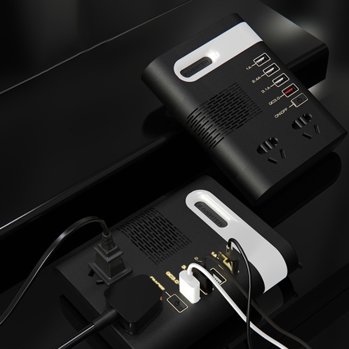 Bộ chuyển đổi nguồn điện 12V lên 220v 💎𝐅𝐑𝐄𝐄𝐒𝐇𝐈𝐏💎 Từ 24v lên 220V ô tô Bộ kích nguồn điện trên oto bảo hành 6 tháng | BigBuy360 - bigbuy360.vn