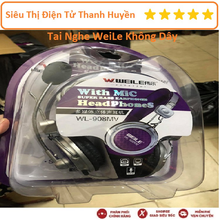 Tai nghe Weile loai lớn ( Micro riêng ) Cực Thích Hợp Cho Học Online