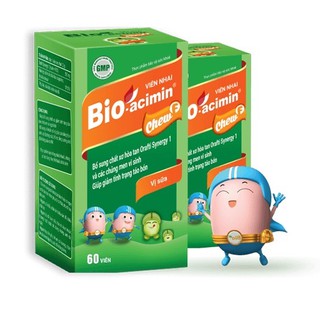 Viên nhai BIO-ACIMIN CHEW F vị sữa- Bổ sung chất xơ, hết táo bón