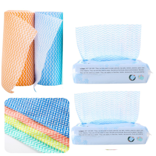 Combo 02 cuộn khăn lau đau năng+ 2 bịch khăn giấy đa năng