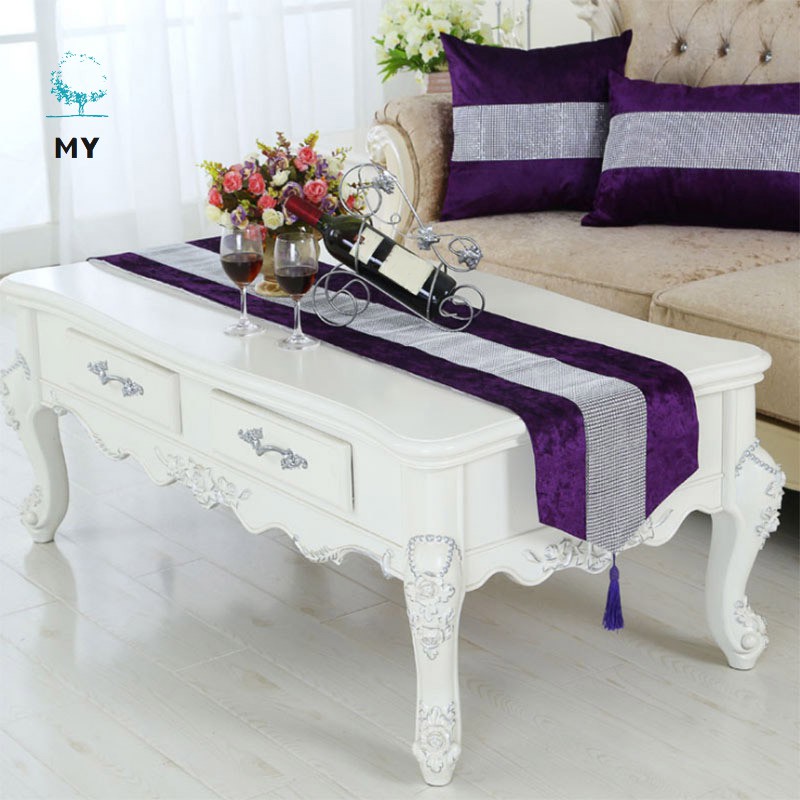 Khăn Trải Bàn Vải Nhung Dày Hiện Đại Kích Thước 33x210cm