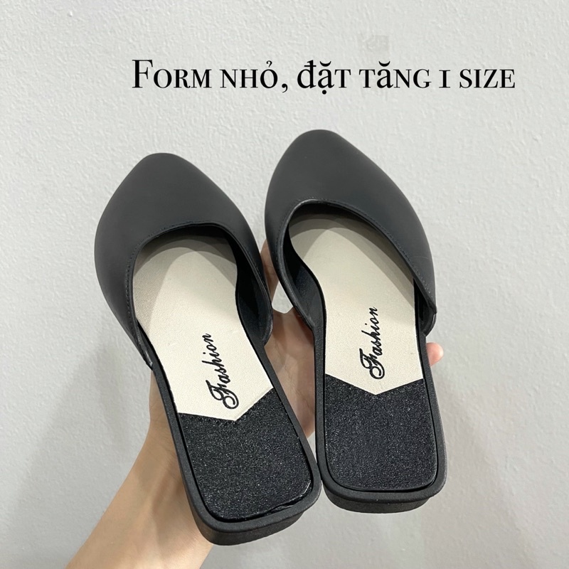 Dép sục mules, giày đế bệt, giày sục đi mưa chất nhựa dẻo chống nước sang chảnh D04