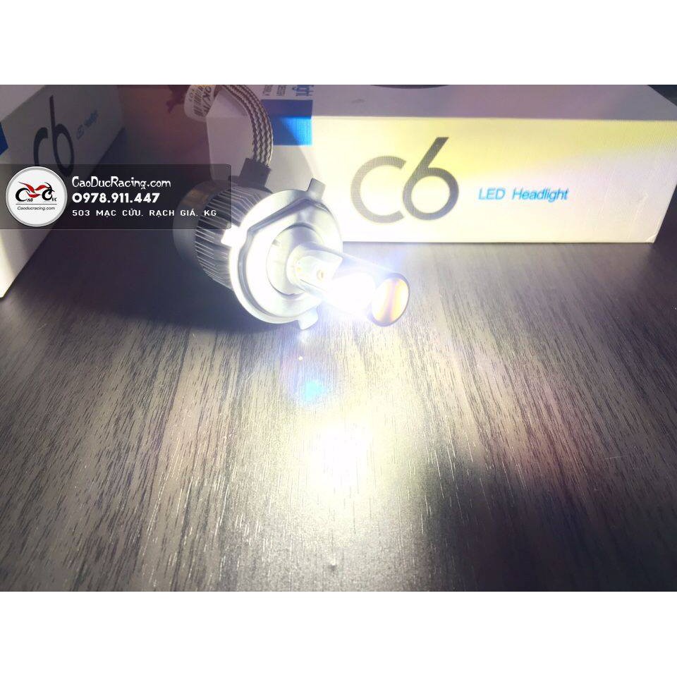 [Rẻ Nhất Shopee] Led C6 Headlight 36w / 3600LM - ánh sáng trắng chân H4 - ảnh chụp thật