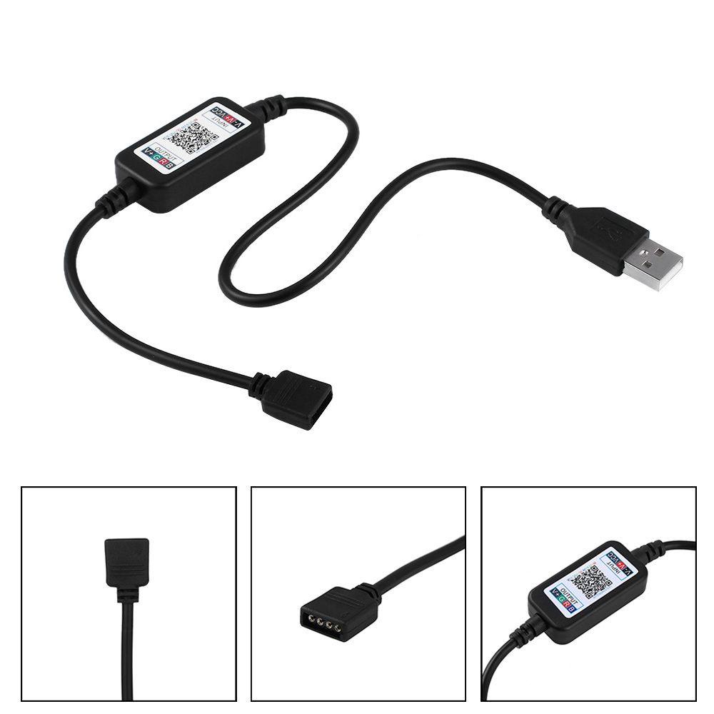 Bộ Điều Khiển Dây Đèn LED RGB Bluetooth 4.0 USB Không Dây 5-24V Điều Khiển Từ Xa Thông Minh