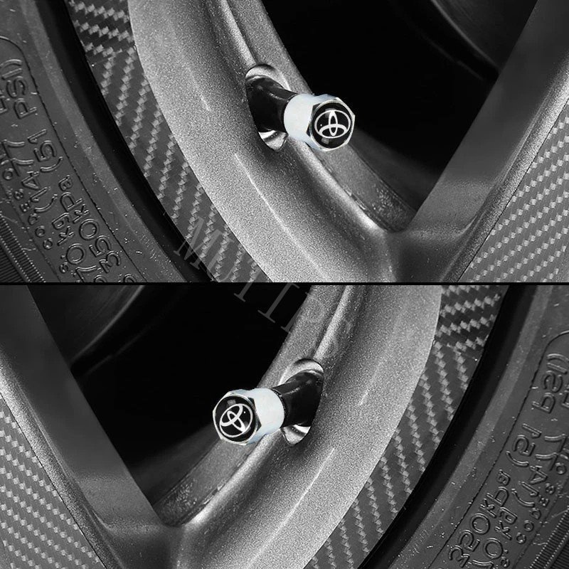 Bộ 4 Nắp Van Bánh Xe Hơi Toyota Honda Mitsubishi Bằng Hợp Kim Kẽm