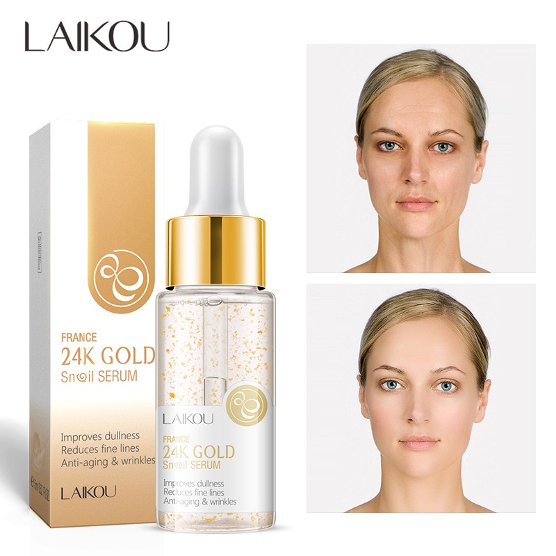 Set 2 serum cấp ẩm LAIKOU 24K 17ml