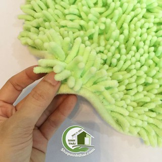 Thảm lau chùi chân cao cấp con sâu mà xanh lá nhạt 40cm x 60cm