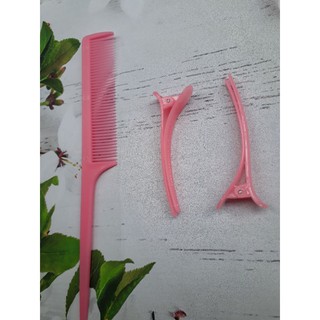 Combo 2 kẹp tóc mỏ vịt, 1 lược chải tóc nhọn đuôi