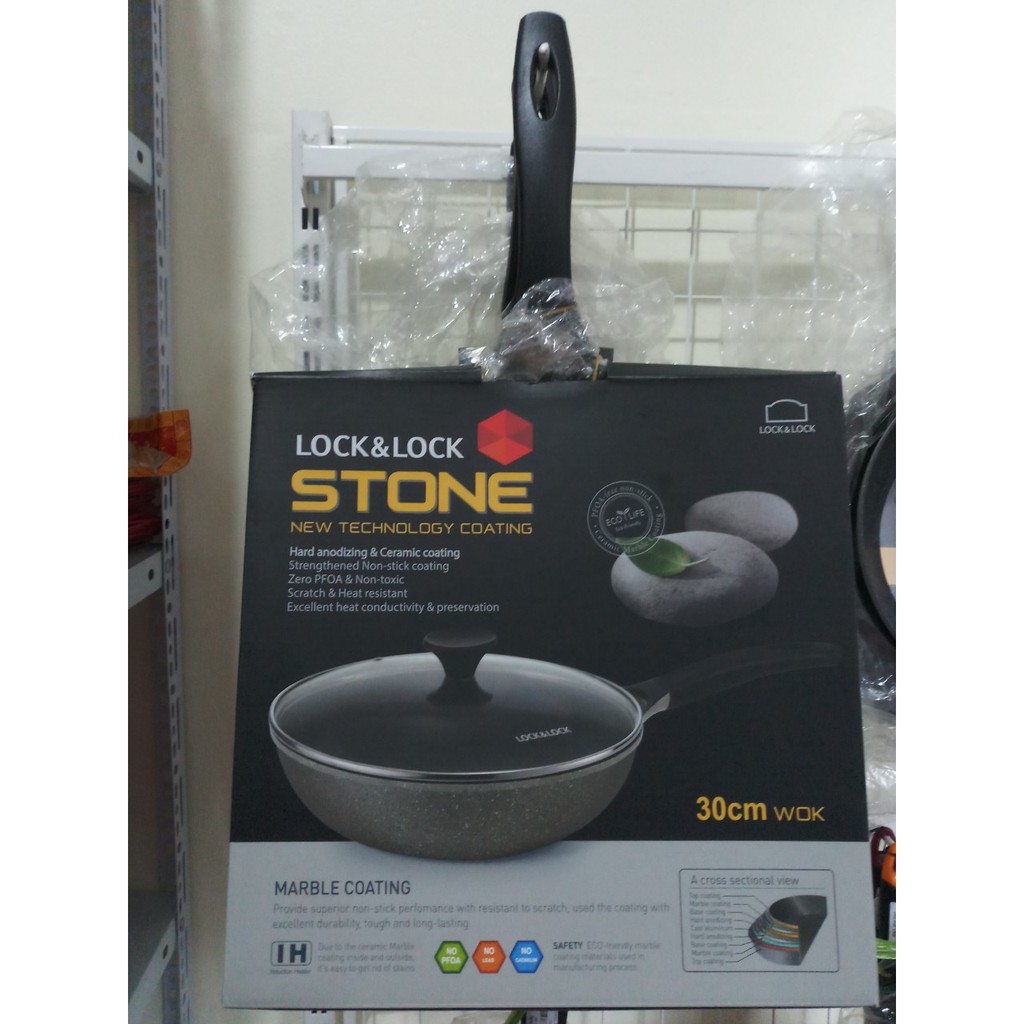CHẢO ĐÁ SÂU LÒNG MARBLE STONE LOCK&LOCK LCA6306D