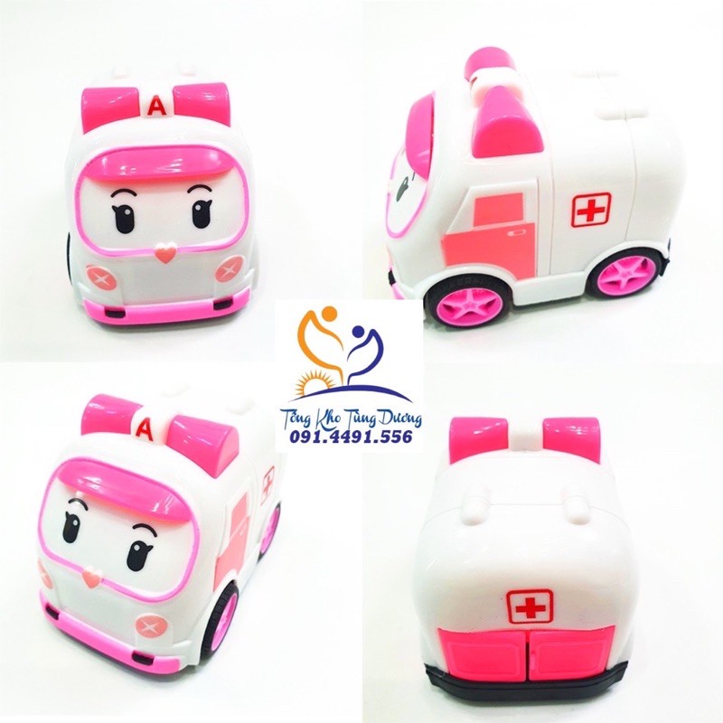 Bộ 4 xe ROBOCAR POLI chạy đà