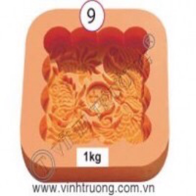 Khuôn bánh Trung thu nhận vuông 1kg số 9 nhựa cao cấp Vĩnh Trường
