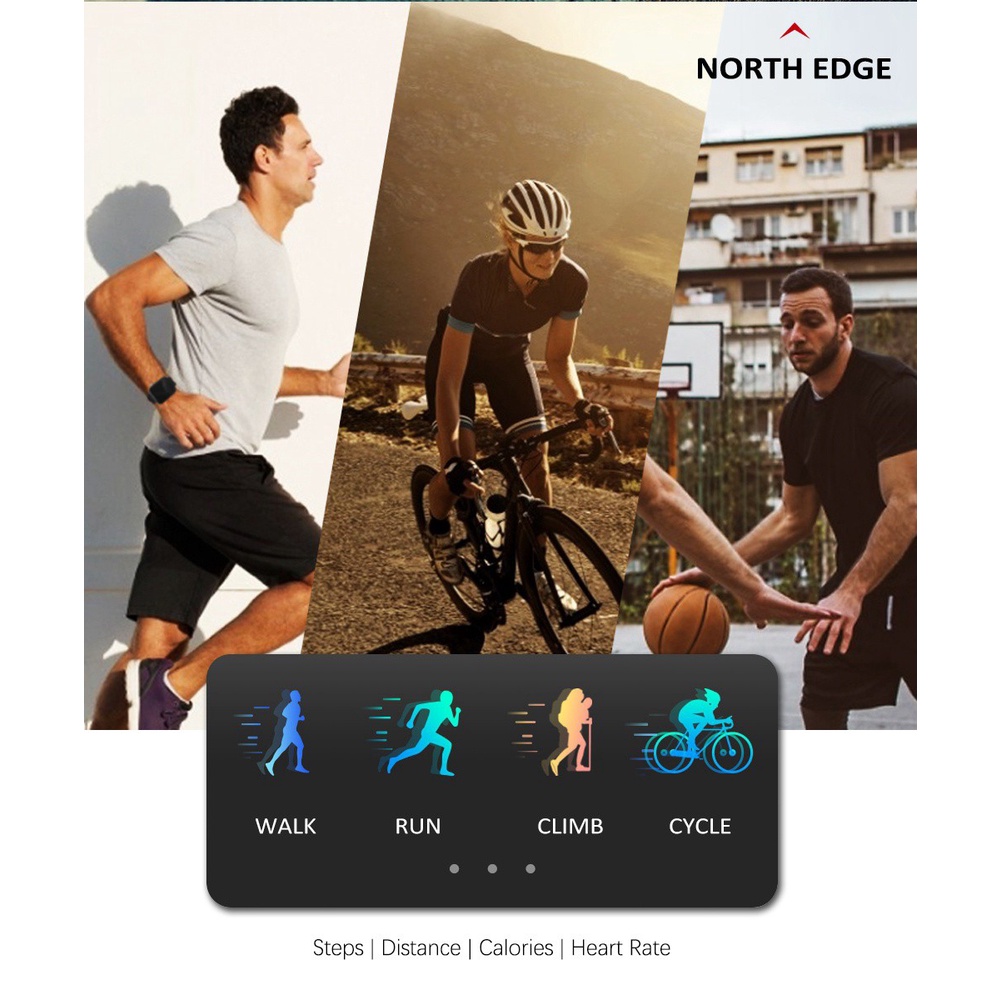 Đồng Hồ Thể Thao Thông Minh Màn Hình Nhấn + Dây Đeo Trái Tim