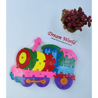 Ghép Hình Gỗ 26 Mảnh - Ô Tô - Tàu Hoả