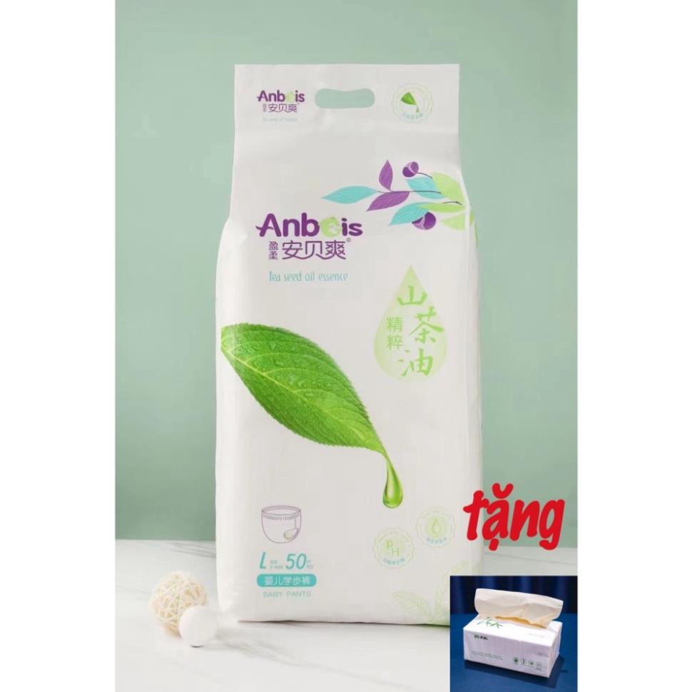 Tã Bỉm ANBEIS hữu cơ cao cấp nội địa trung quần/dán size Nb28/S66/M58/L50/XL46/XXL44/XXXL42 A7