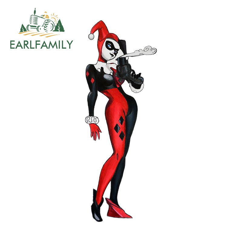 Đề Can Dán Trang Trí Cửa Xe Hơi / Xe Máy harley quinn 13Cmx8Cm