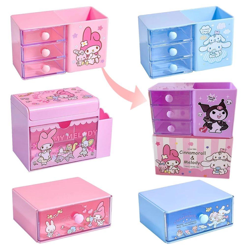 CLEOES Hộp Đựng Bút Bằng Nhựa Mini Họa Tiết Kuromi My Melody Dễ Thương