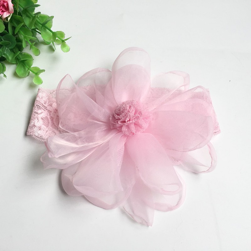 Băng đô ren hoa xinh xắn cho bé gái