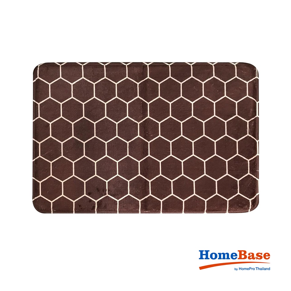 HomeBase ME Thảm lót sàn lau chân phòng tắm Microfiber mềm mại và thấm hút tốt HOGGA W40XH60xD1,2cm màu đỏ đậm