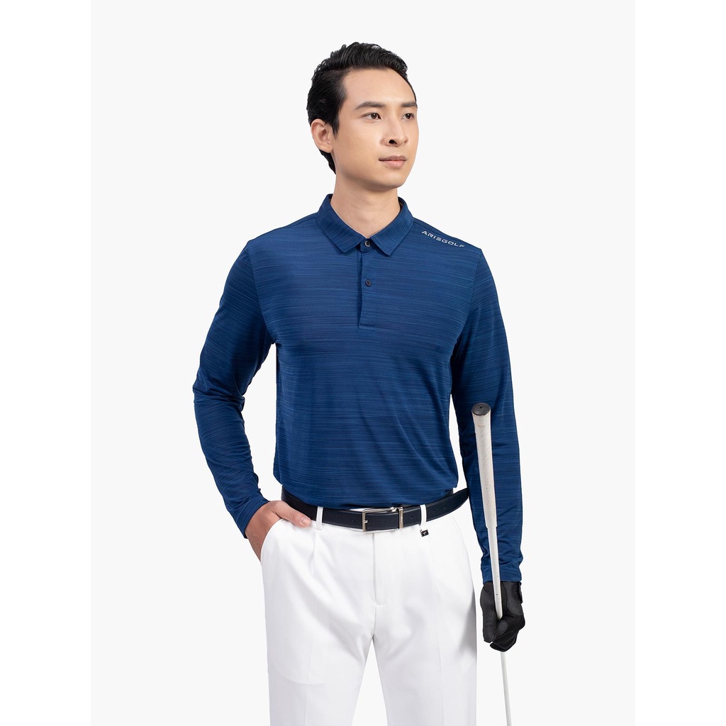 Áo polo dài tay nam Aristino ALPG02W1 dáng Golf fit suông vừa, thoải mái tuyệt đối khi cử động