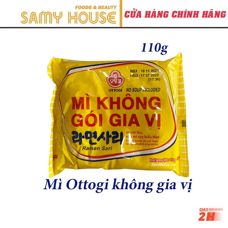 [Tokbokki.com] Mì Hàn Quốc Không Gia Vị 110g Cọng to, dai ăn lẩu hoặc mì cay siêu ngon