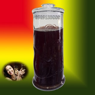 Bình ngâm rượu thủy tinh trụ rồng 10 lít không vòi