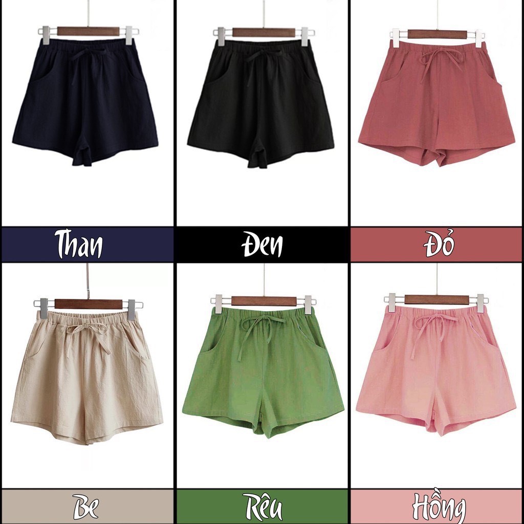 Quần short nữ ống rộng chất đũi DOLCE