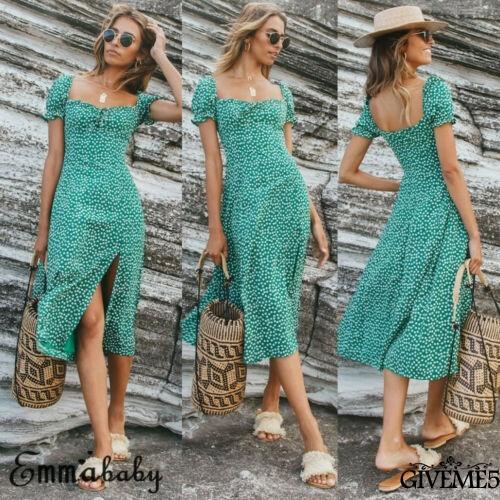 Đầm dài họa tiết chấm bi thời trang nữ tính