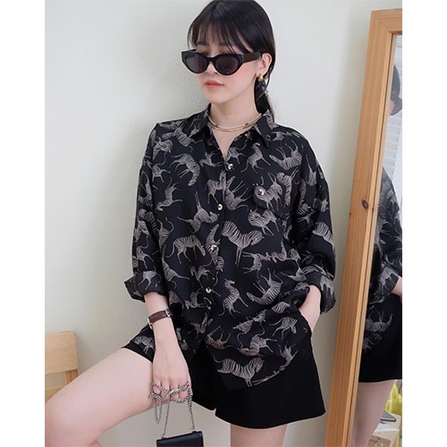 Áo sơ mi hoạ tiết động vật  🌺 freesize - Form rộng 🌺 bắt mắt, trẻ trung, ANIMAL SHIRT