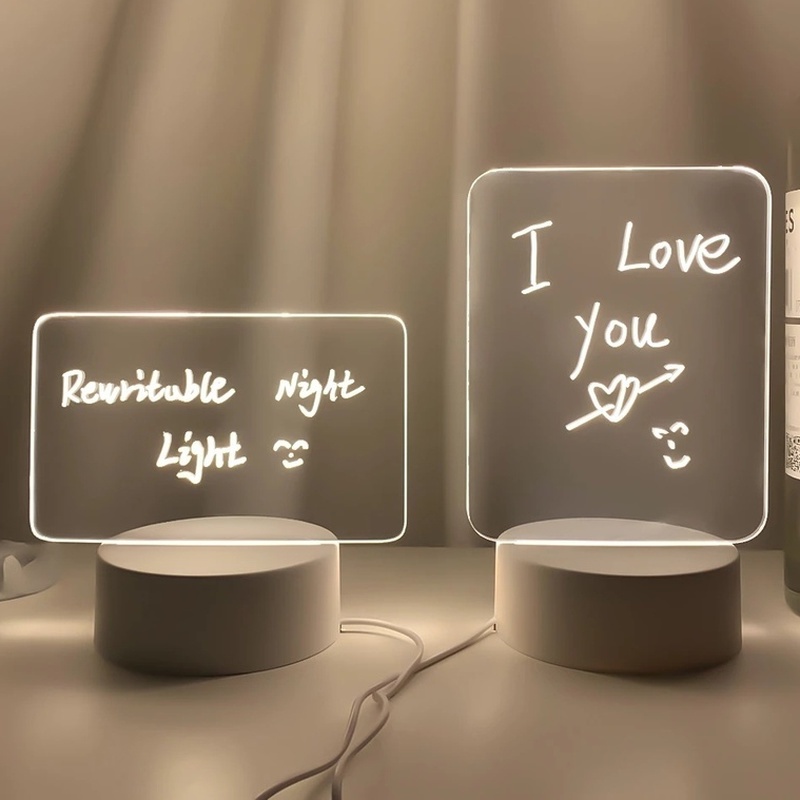 Bảng Ghi Chú Có Đèn Led Sạc USB Tiết Kiệm Năng Lượng Tiện Dụng
