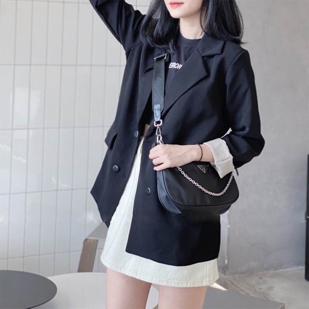 Áo Vest Nữ - Áo Blazer 2 Lớp 4 Cúc Túi Nắp Màu Lạ Hàn Quốc - Ảnh Thật - Titto Closet