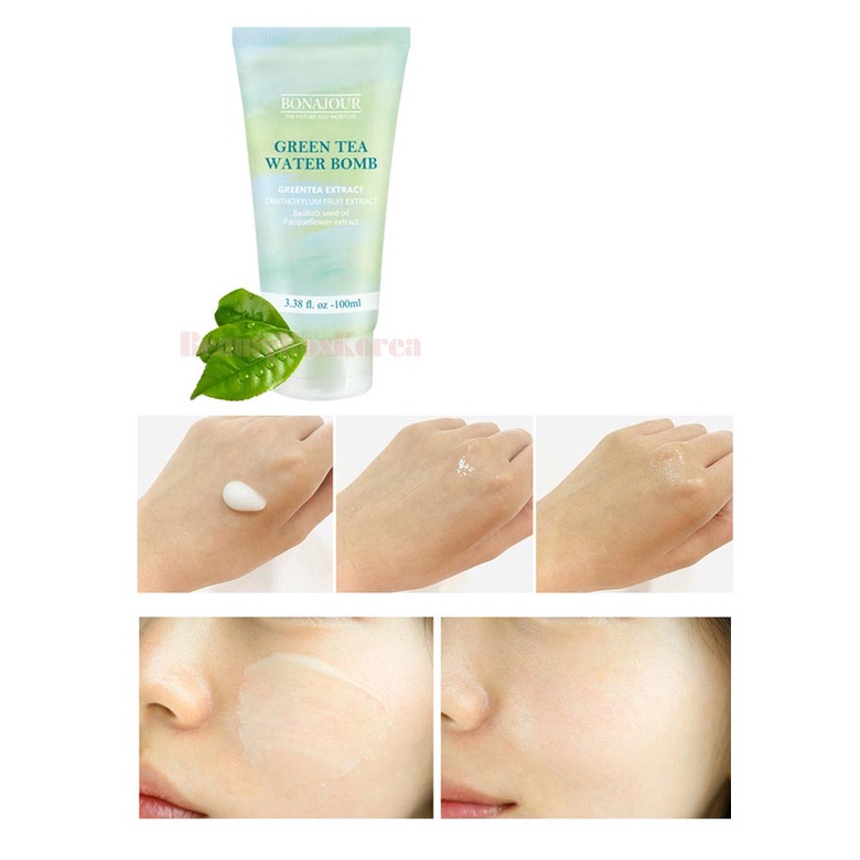 Kem Dưỡng Cấp Ẩm Phục Hồi Làm Dịu Da chống lão hóa Bonajour Green Tea Water Cream 100ml