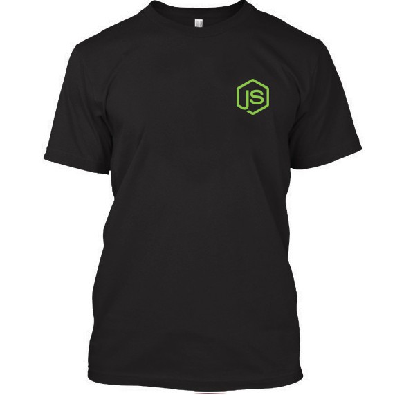 Áo thun nodejs mẫu 08 đen